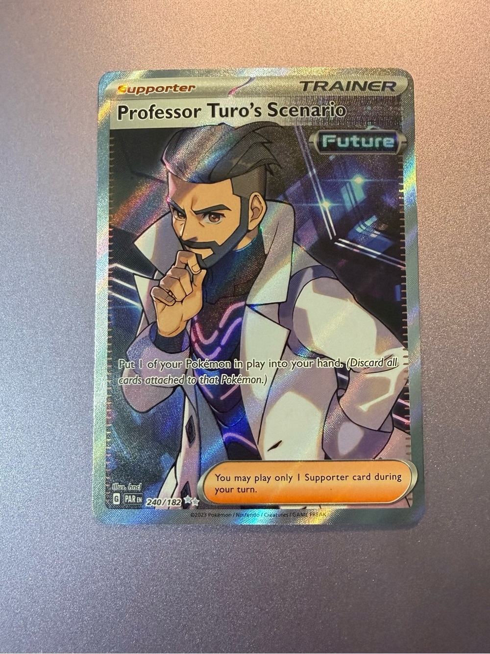 Pokemon TCG Professor Turo’s Scenario Holo 240/182